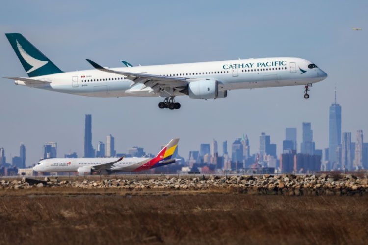 Cathay is conducting fleet-wide inspection of its 48 Airbus A350 aircraft. ©AFP