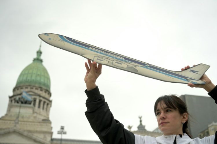 Argentina's President Javier Milei says Aerolineas Argentinas is costing the country too much. ©AFP