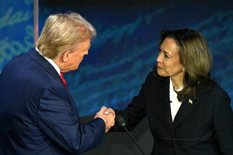 Democratic presidential candidate Kamala Harris accused her Republican rival Donald Trump of selling the United States out to China during their first debate. ©AFP