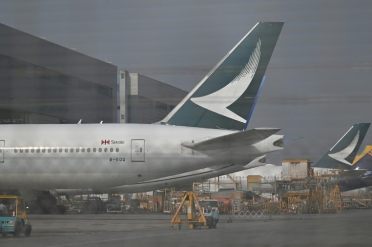 Inspections found defective engine fuel lines requiring replacement on 15 of Cathay's A350s powered by Rolls-Royce engines, forcing the cancellation of dozens of flights in Asia. ©AFP