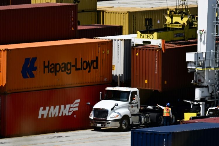 The US trade deficit expanded to $78.8 billion in July, up from a revised $73.0 billion in June, said the Commerce Department. ©AFP