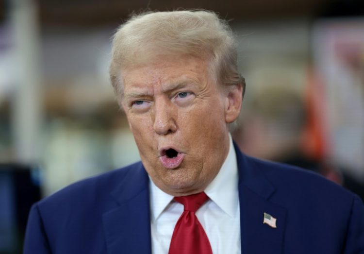 Donald Trump provided no evidence to back his accusation that Google shows only good stories about his US presidential rival Vice President Kamala Harris. ©AFP