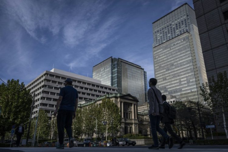 The Bank of Japan kept its main interest rate unchanged on Thursday, warning of 'high uncertainties surrounding Japan's economic activity and prices'. ©AFP