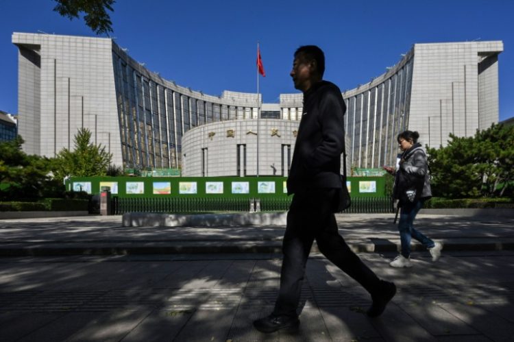 The rate cut by the Peopple's Bank of China is the latest move by authorities to boost the economy. ©AFP