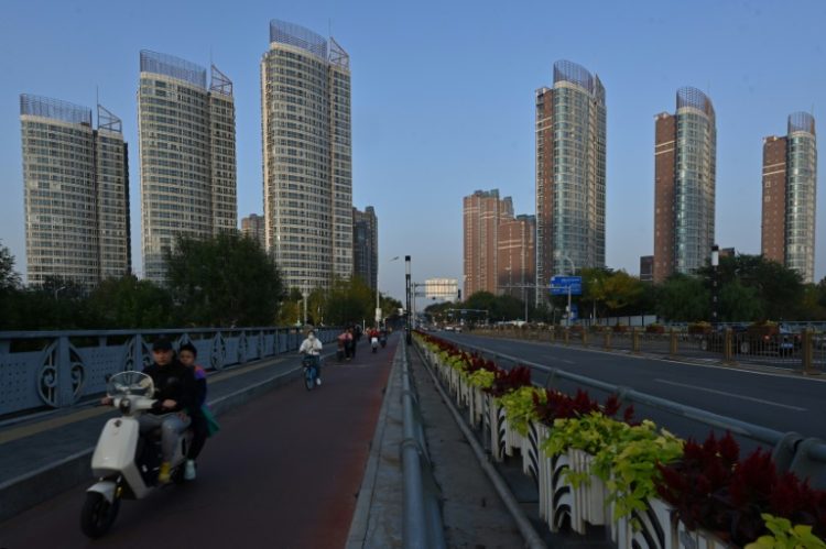 Chinese policymakers have unveiled a string of stimulus measures to boost an economy blighted by a years-long property sector crisis and chronically low consumption. ©AFP