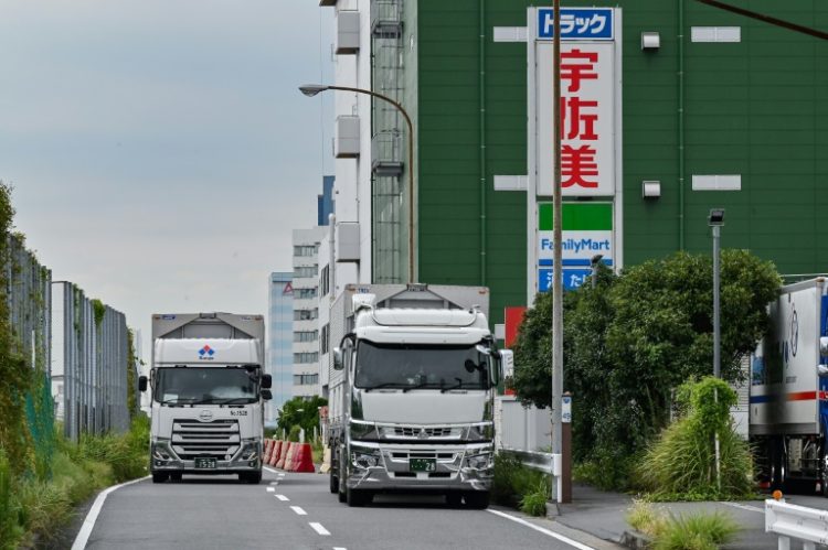 In Japan, 90 percent of goods are transported by road. ©AFP