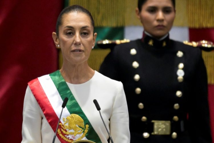 Mexico's new President Claudia Sheinbaum delivers an inaugural speech in Congress. ©AFP