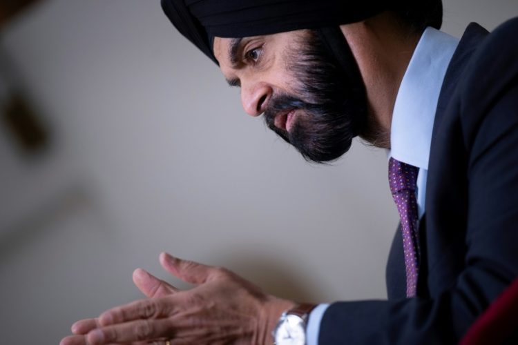 Ajay Banga said the World Bank's climate change adaptation and mitigation policies were 'development done smart'. ©AFP