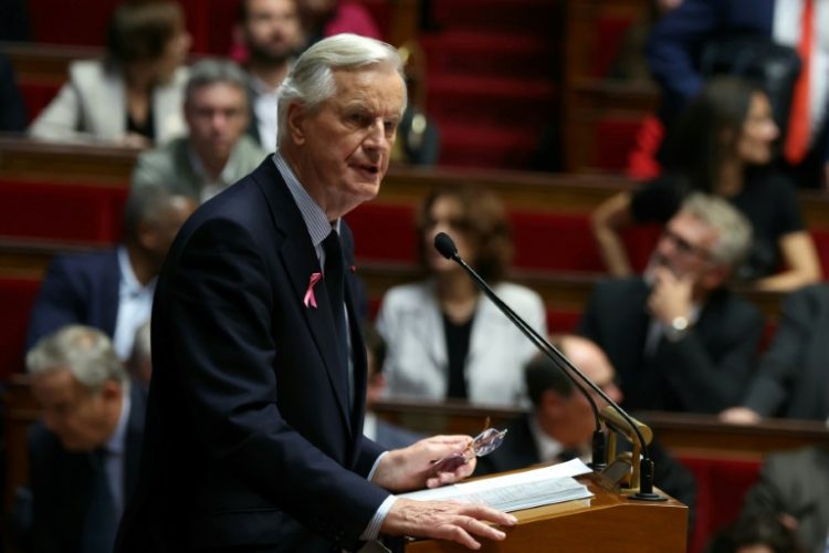 Michel Barnier called debt a 'sword of Damocles' hanging over France. ©AFP