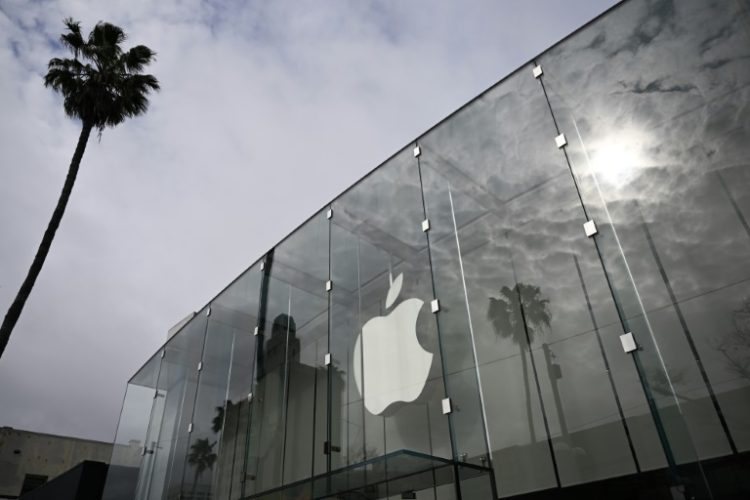 Apple is among the megatech firms reporting results this week, along with Alphabet, Amazon, Meta and Microsoft. ©AFP