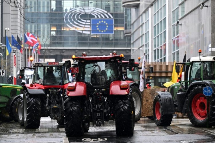 Farmers fear a deal between the EU and the South American Mercosur bloc will mean an influx of cheaper agricultural goods to Europe. ©AFP