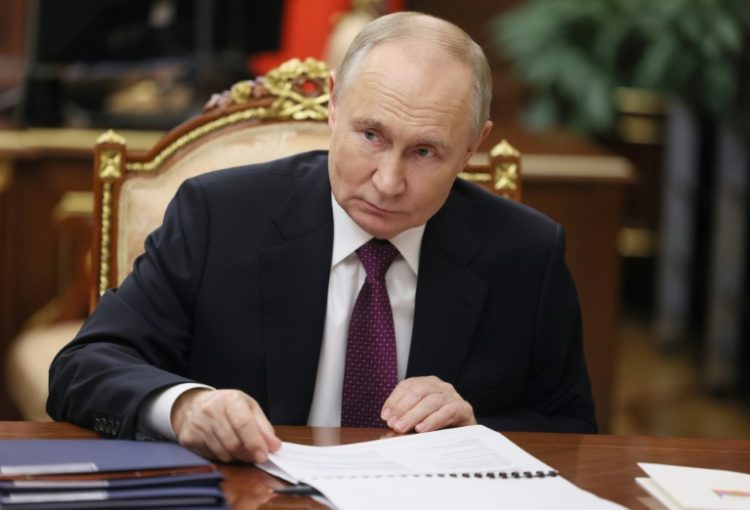 Oil prices have been boosted by geopolitical tensions after Russian President Vladimir Putin said the conflict with Ukraine had characteristics of a 'global' war . ©AFP