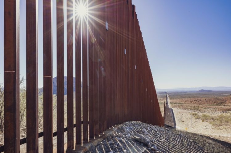 Part of the border wall built under Donald Trump's administration is seen at the US-Medican border east of Douglas, Arizona. ©AFP