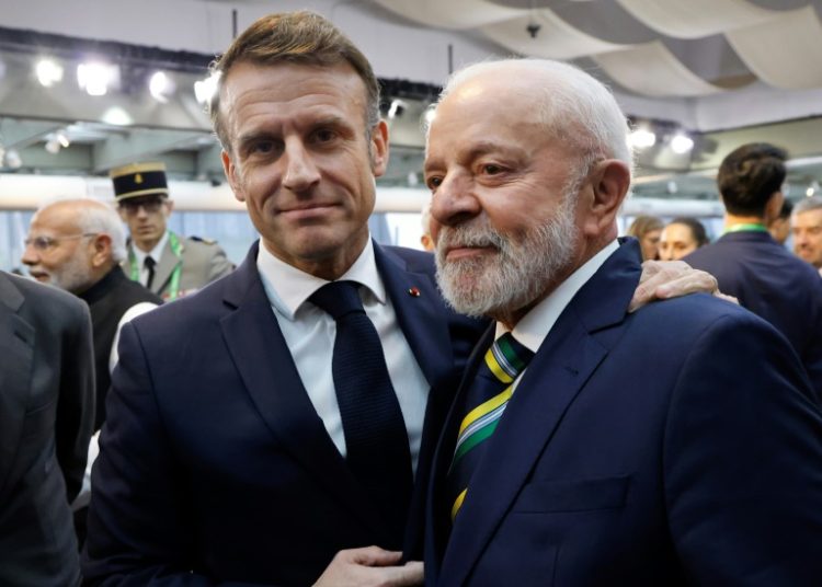 French President Emmanuel Macron and Brazilian President Luiz Inacio Lula da Silva are on opposing sides when it comes to the EU-Mercosur trade pact. ©AFP