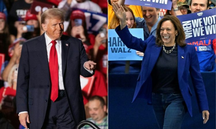 The dollar slipped after a fresh poll put Vice President Kamala Harris ahead in Iowa, a state her rival Donald Trump won in 2016 and 2020. ©AFP