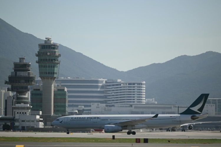 Hong Kong International Airport is still among the busiest airports in the world, but flights are not yet back to pre-Covid levels. ©AFP