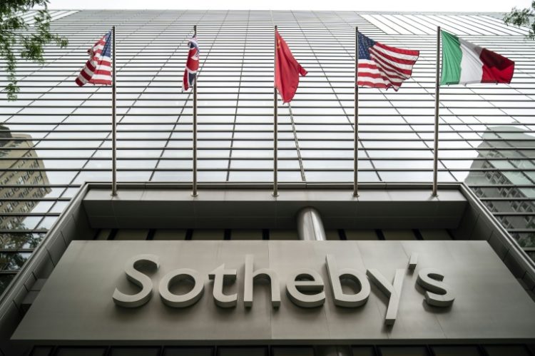 The headquarters of the auction house Sotheby's in New York as seen on June 17, 2019 . ©AFP