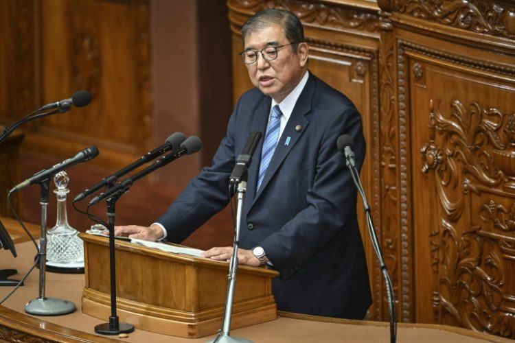 Japan's extra budget is also aimed at boosting Prime Minister Shigeru Ishiba's popularity after a gaffe-riddled start including an embarrassing video of him eating. ©AFP