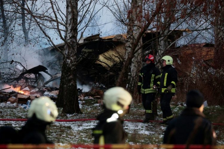 German logistics company DHL confirmed the cargo aircraft was operated by its partner SwiftAir and had made an "emergency landing" in Lithuania. ©AFP