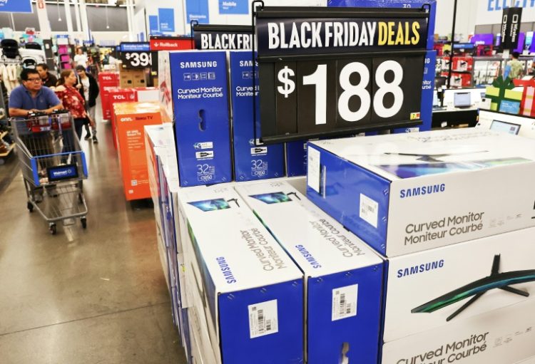 US retailers have been unveiling discounts ahead of the annual 'Black Friday' promotions, the day after Thanksgiving. ©AFP