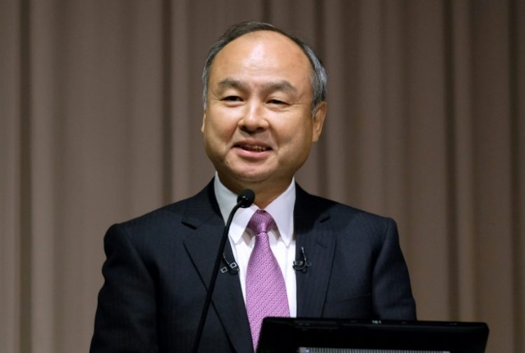 SoftBank chief executive Masayoshi Son, seen in November 2019, will announce his company's US investment from Donald Trump's Mar-a-Lago in Florida. ©AFP