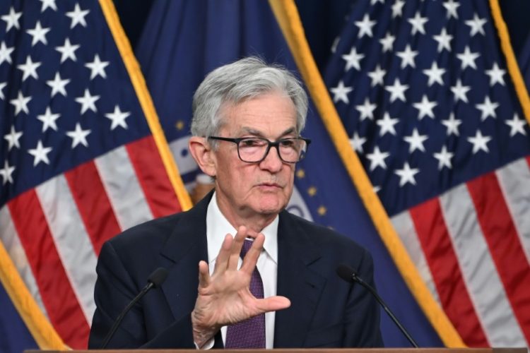 US Fed Chair Jerome Powell told reporters that the inflation rate remained 'somewhat elevated'. ©AFP