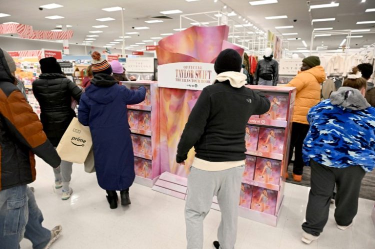 Shoppers at a New Jersey Target gravitated to Taylor Swift excusive items on 'Black Friday' when US consumers turned out in force. ©AFP