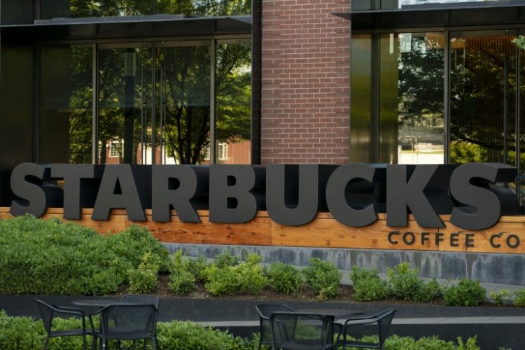 Unionized workers at Starbucks in the United States are walking off the job Friday in a strike that is set to spread over the following days. ©AFP