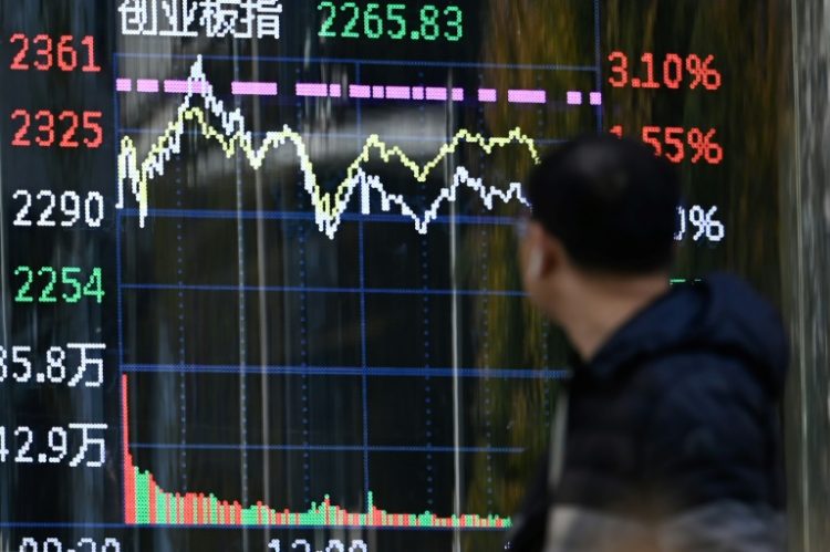 Asian stocks were mostly up but trading was thin on Christmas Eve. ©AFP