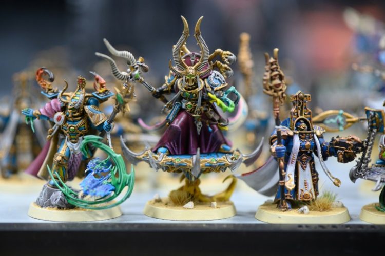 Players use Warhammer 40,000 games figurines such as these in compete in tournaments. ©AFP