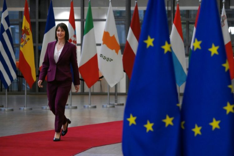 British finance minister Rachel Reeves said her attendance at a meeting with eurozone counterparts was a 'milestone moment'. ©AFP