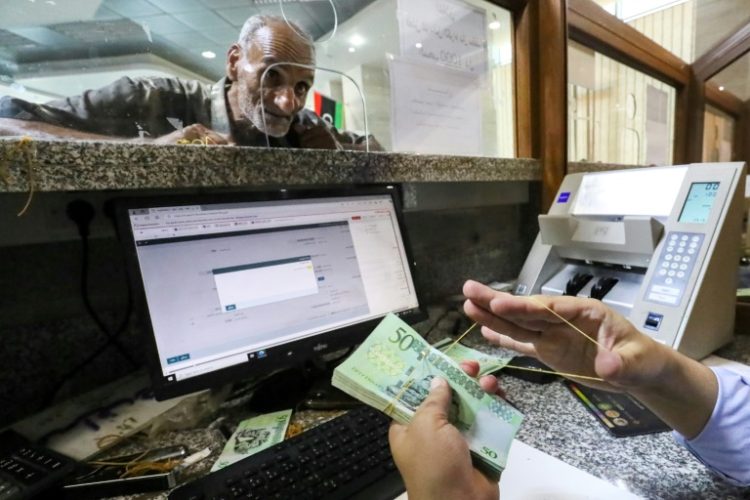 A bank in the Libyan city of Misrata -- Libyans are increasingly turning to cashless solutions. ©AFP