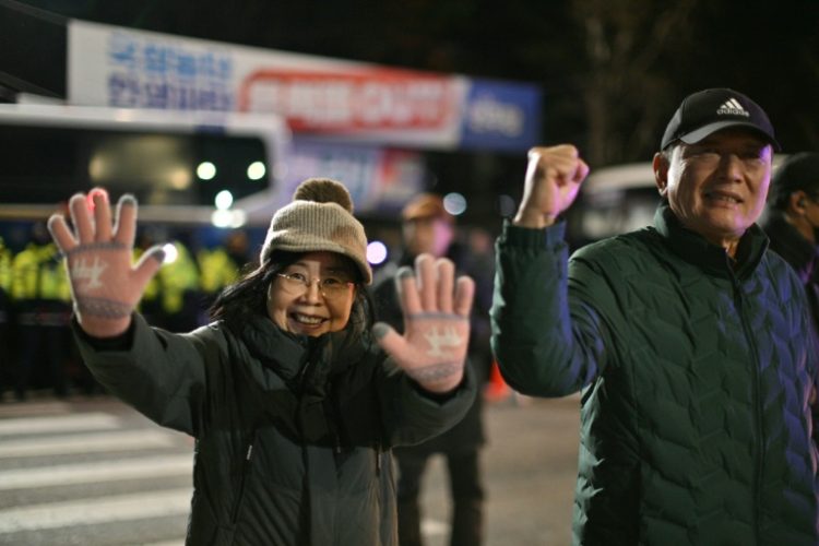 Thousands took to the streets in Seoul after South Korean President Yoon Suk Yeol briefly declared martial law. ©AFP