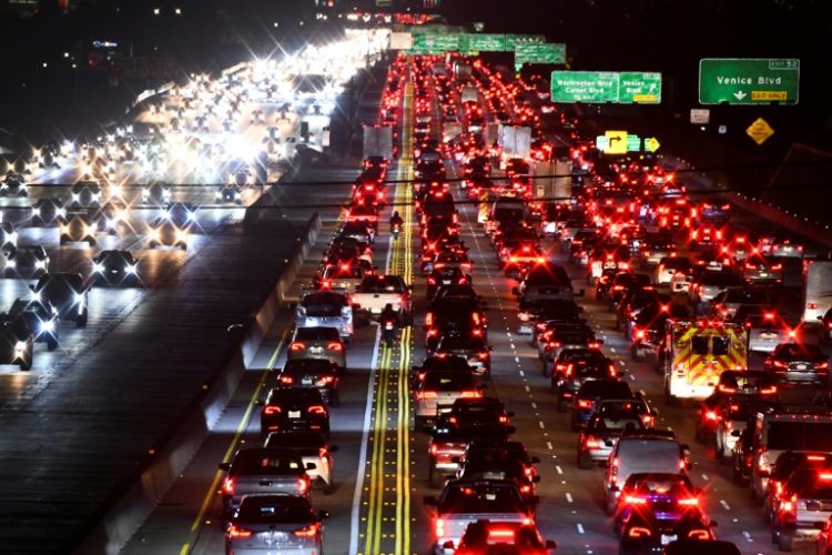 Vehicle emissions will top out at around nine gigatonnes in 2025, a quarter-century earlier than previously predicted, according to a German think tank. ©AFP