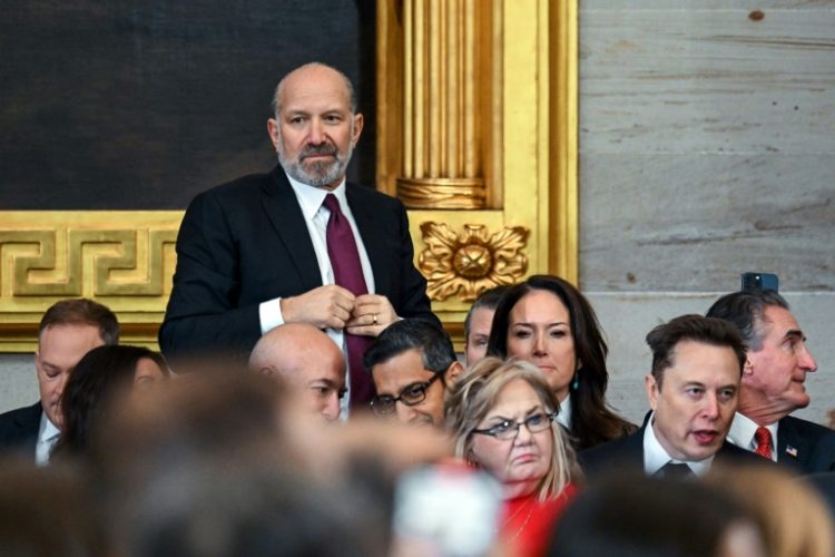 Howard Lutnick, Donald Trump's pick to be commerce secretary -- seen here during the president's inauguration earlier this month -- told his confirmation hearing he prefers across-the-board tariffs. ©AFP