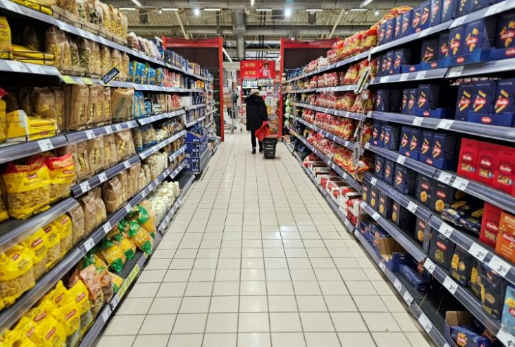 A Zagreb grocery store during the nationwide shopping boycott in Croatia on January 24. ©AFP