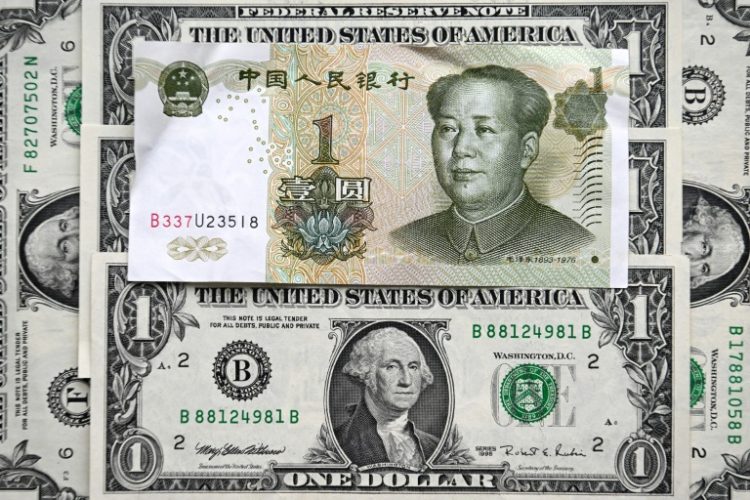 The yuan on Friday hit the lowest dollar level since late 2023. ©AFP