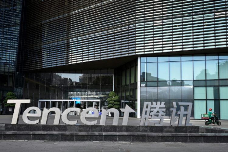 Shares in Tencent sank more than seven percent in Hong Kong after it was added to a US list of 'Chinese military companies'. ©AFP