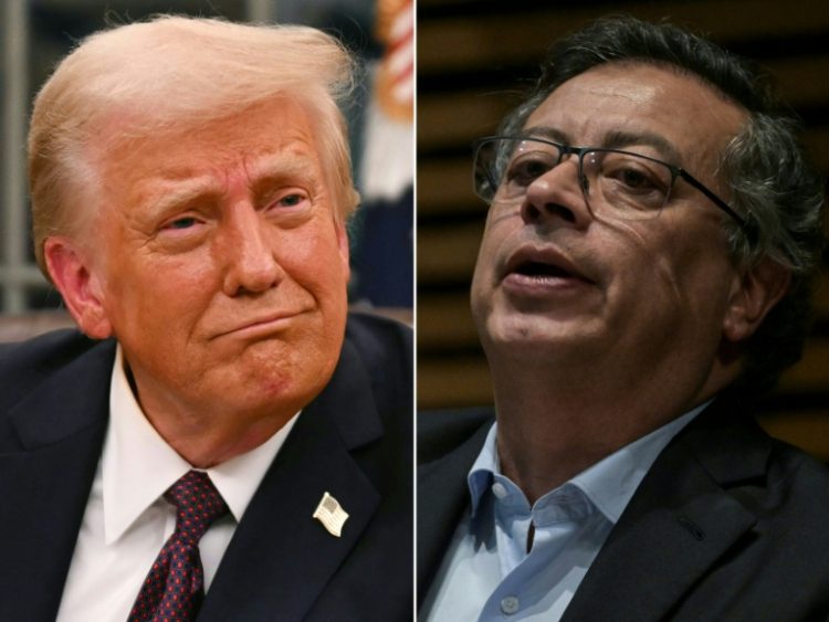 Donald Trump's decision to impose sweeping tariffs on imports from Colombia was met with tit-for-tat measures by its President Gustavo Petro. ©AFP