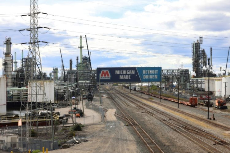 US President Donald Trump seeks to increase US oil production under his administration -- such as at this refinery in Detroit, Michigan -- but he may face challenges outside of his control. ©AFP