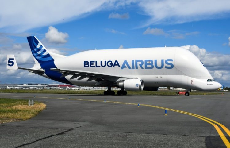 The Beluga ST was first built to ferry plane sections between Airbus sites. ©AFP