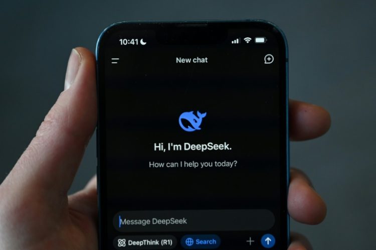 New Chinese AI app DeepSeek is upending investor assumptions about the level of investments needed in the sector. ©AFP