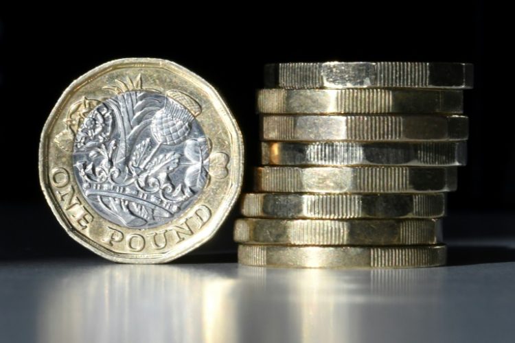 The pound has come under pressure against the dollar amid worries about the UK economy. ©AFP