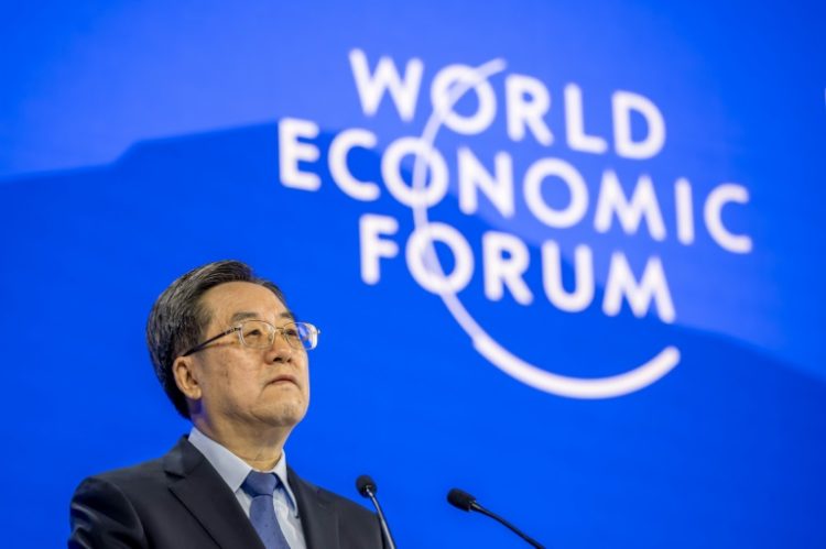 China's Vice Premier Ding Xuexiang told Davos there were 'no winners' in trade wars. ©AFP