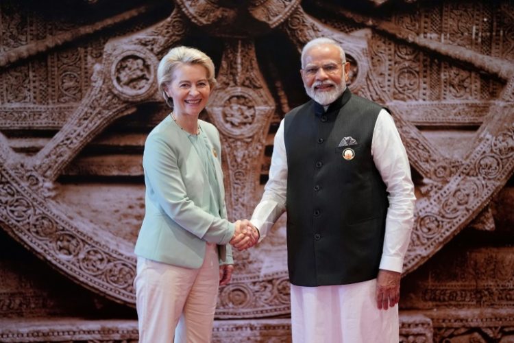 EU chief Ursula von der Leyen and her college of commissioners are to hold talks with Prime Minister Narendra Modi and his government in New Delhi. ©AFP