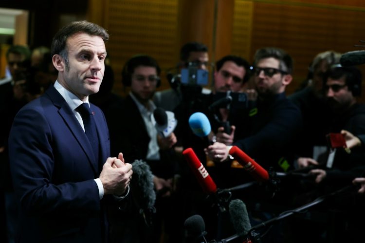 Macron said European farmers cannot become an 'adjustment tool'. ©AFP