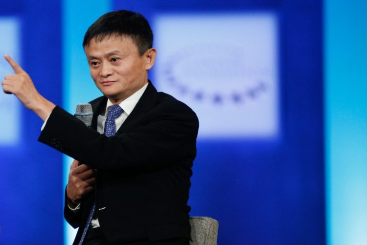 Reports that Alibaba co-founder Jack Ma would meet China's top brass this week provided extra support to Chinese markets. ©AFP