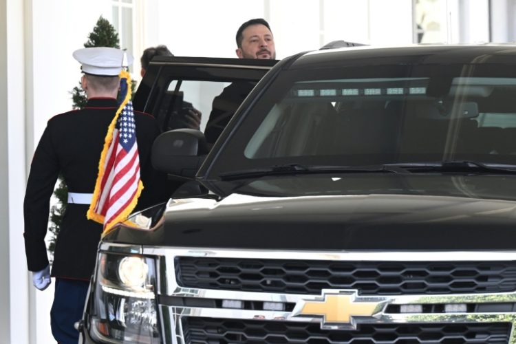 Ukraine's President Volodymyr Zelensky leaves the White House after a contentious meeting with US President Donald Trump. ©AFP