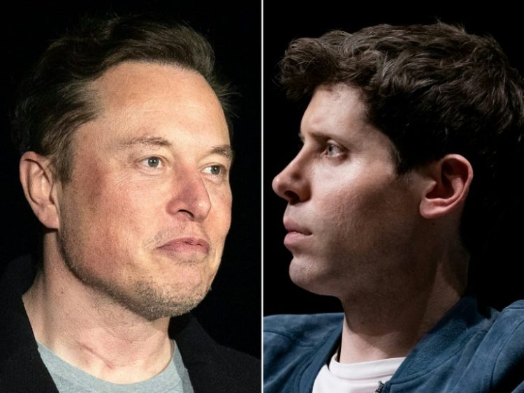 Tension between super wealthy Elon Musk (l) and OpenAI chief Sam Altman has escalated with Musk's rejected offer to buy the artificial intelligence firm. ©AFP