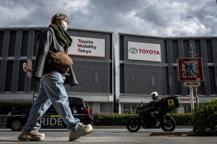 Toyota said it aims to start production at its new Shanghai electric vehicle plant after 2027. ©AFP